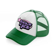 boys club green and white trucker hat