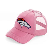 denver broncos emblem-pink-trucker-hat