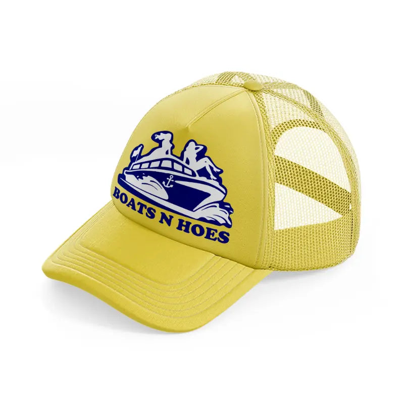 Boats N Hoes gold Trucker Hat