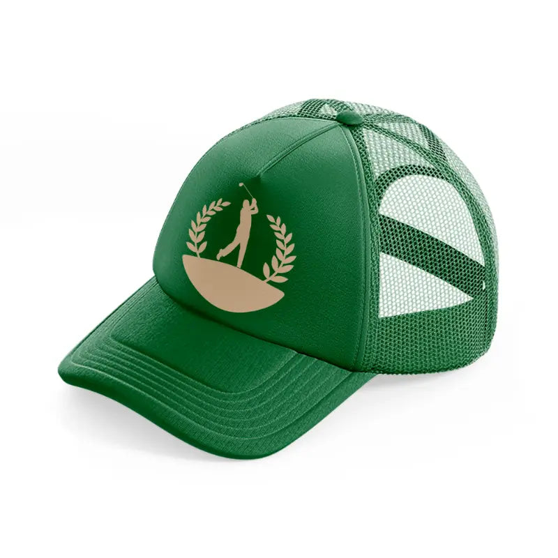 golf man green trucker hat