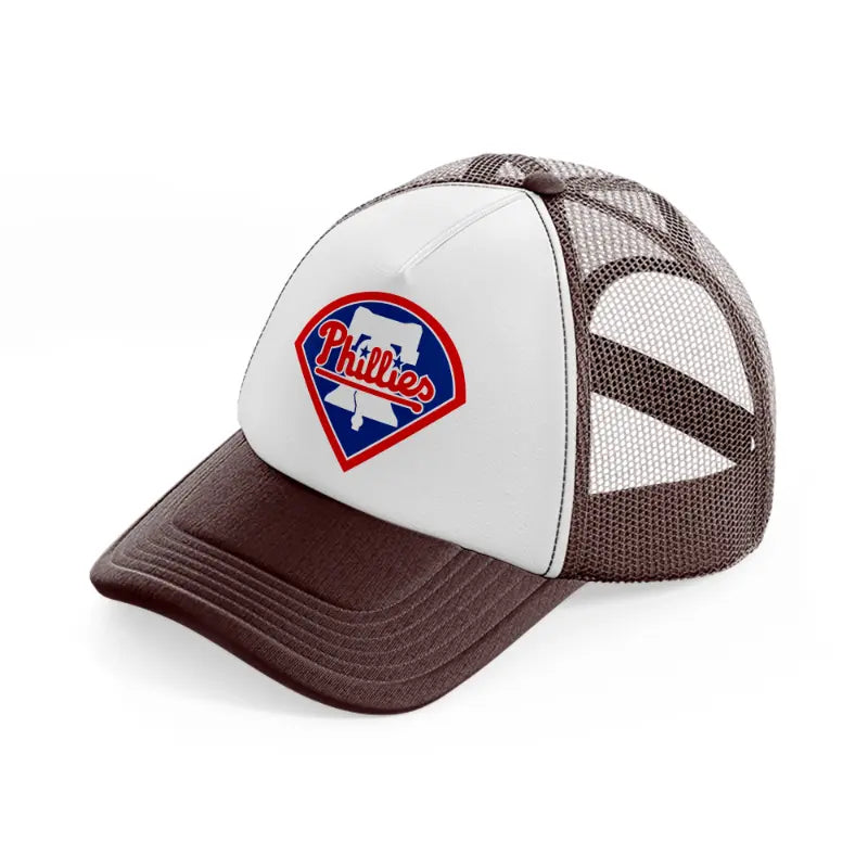 philadelphia phillies logo-brown-trucker-hat