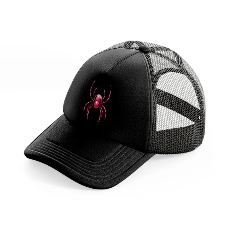 pink spider-black-trucker-hat