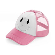 groovy elements 62 pink and white trucker hat