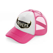 baltimore ravens symbol-neon-pink-trucker-hat