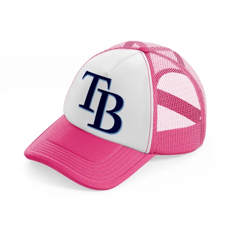tb logo-neon-pink-trucker-hat