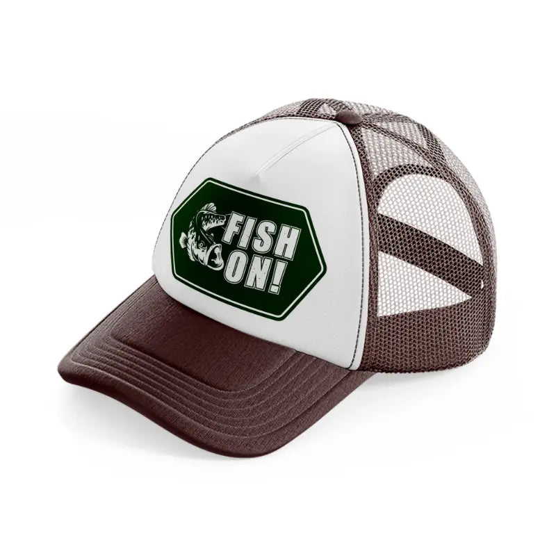 fish on! green-brown-trucker-hat