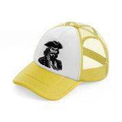 captain image yellow trucker hat