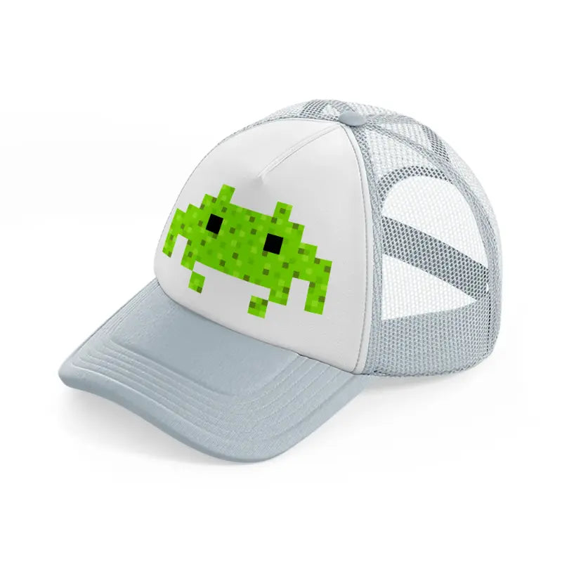 invader grey trucker hat