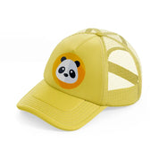 030 panda bear gold trucker hat