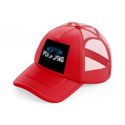 keep pounding-red-trucker-hat