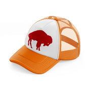 buffalo shape-orange-trucker-hat