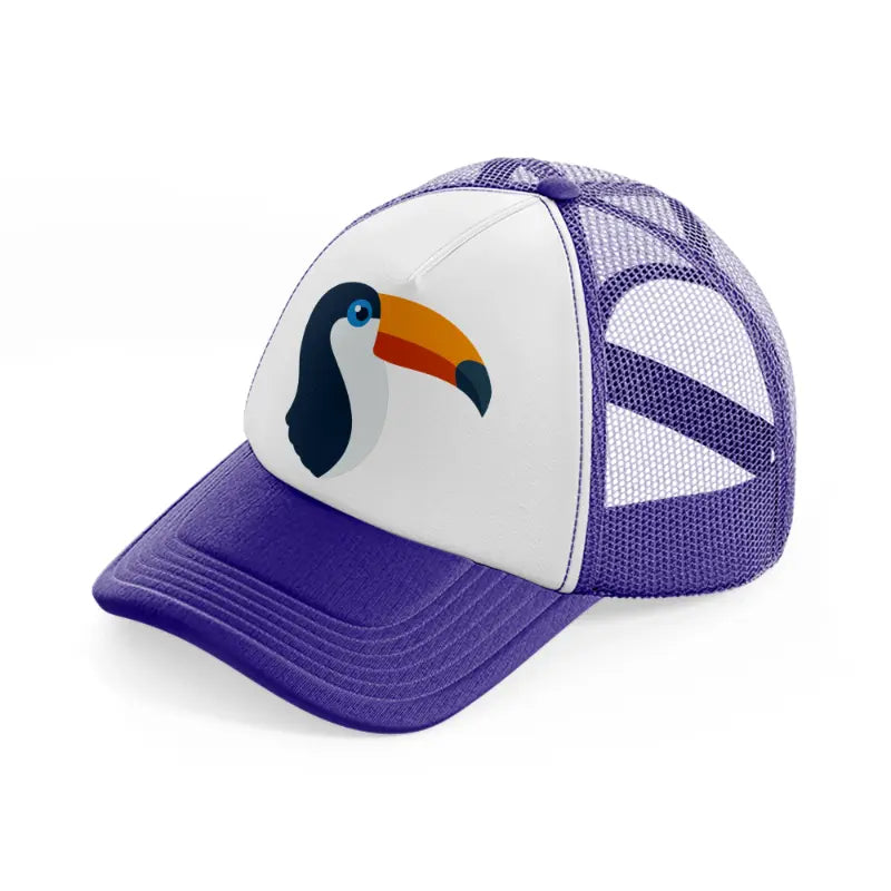 toucan-purple-trucker-hat