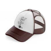 poison black & white-brown-trucker-hat