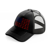 usa fish flag-black-trucker-hat