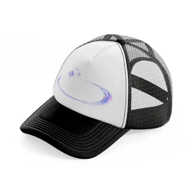 crystal oval-black-and-white-trucker-hat