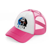 carolina panthers mouth-neon-pink-trucker-hat
