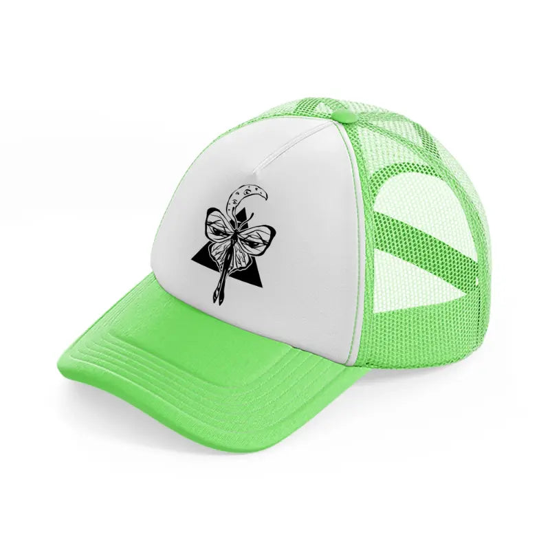 moon moth-lime-green-trucker-hat