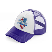 illinois flag-purple-trucker-hat
