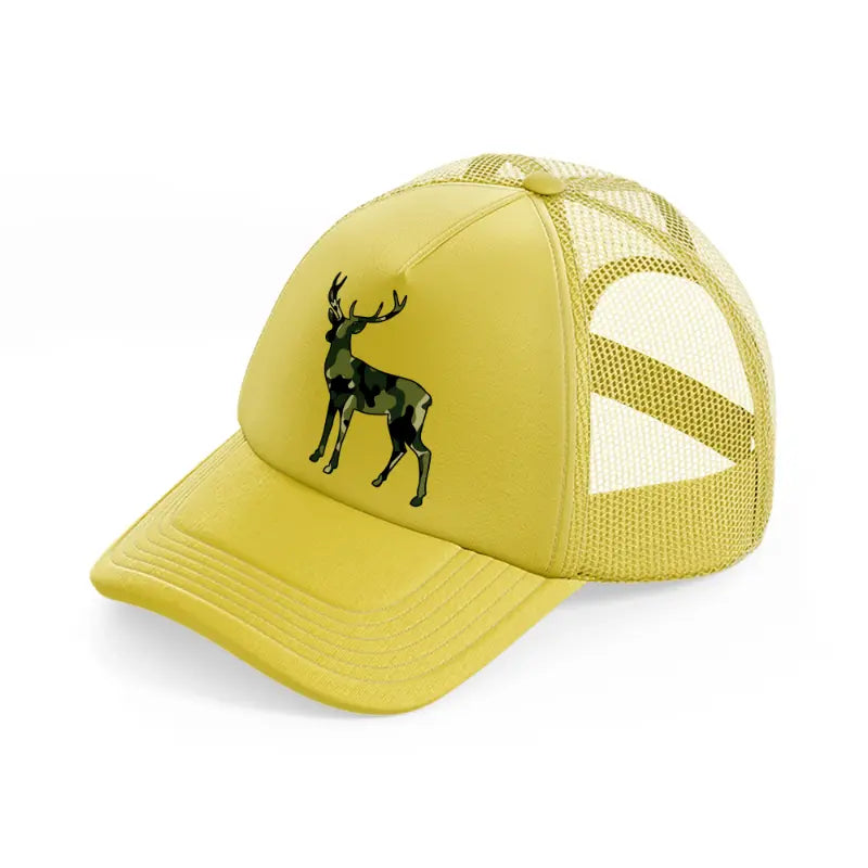 camo deer-gold-trucker-hat