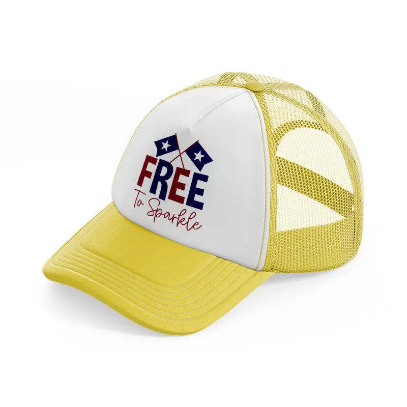 free to sparkle-01-yellow-trucker-hat