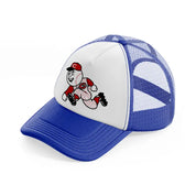 cincinnati reds emblem-blue-and-white-trucker-hat