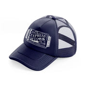 polar express round trip to the north pole-navy-blue-trucker-hat