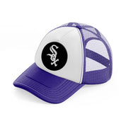 chicago white sox black badge purple trucker hat