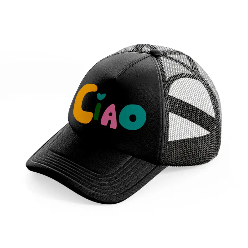 cute ciao black trucker hat