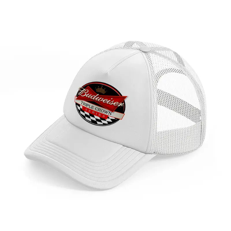 budweiser tripple crown series-white-trucker-hat