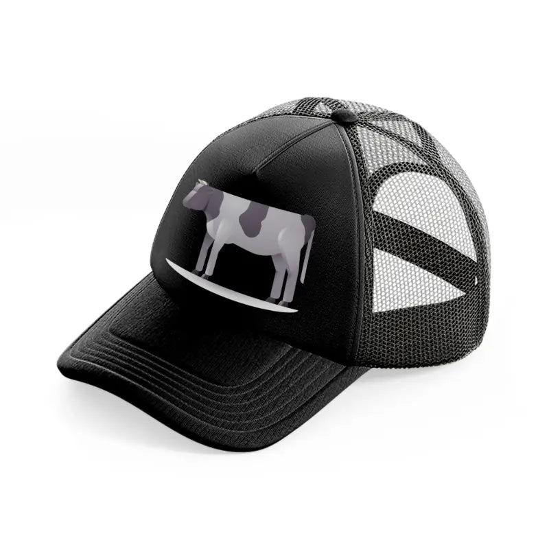 037-cow-black-trucker-hat