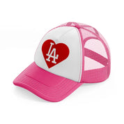 los angeles dodgers lover-neon-pink-trucker-hat