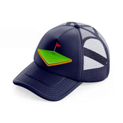 golf field-navy-blue-trucker-hat