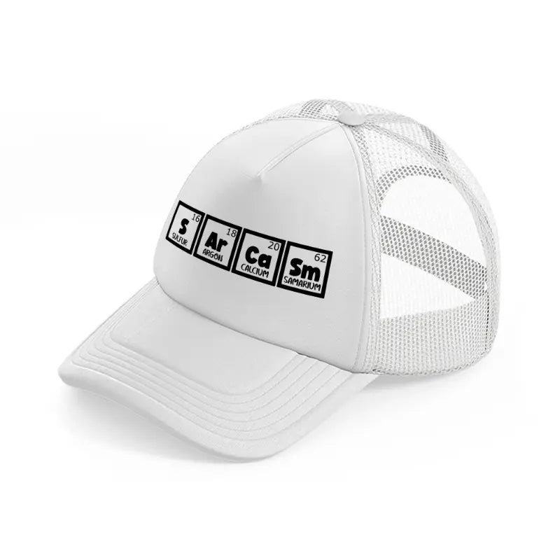 sulfur argon calcium samarium-white-trucker-hat