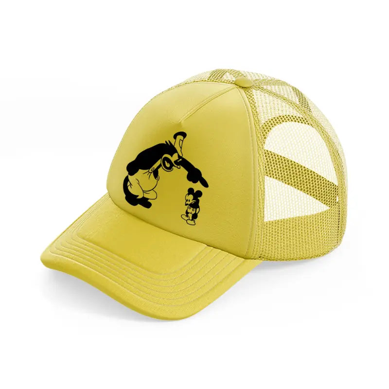 mickey willie gold trucker hat