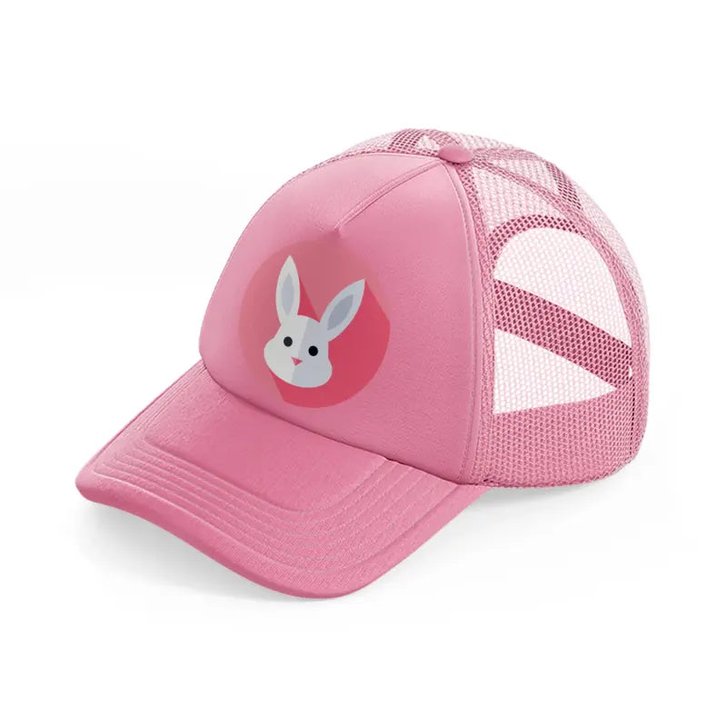 009-rabbit-pink-trucker-hat