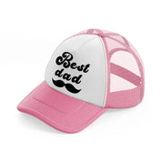 best dad-pink-and-white-trucker-hat