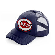 cincinnati reds-navy-blue-trucker-hat