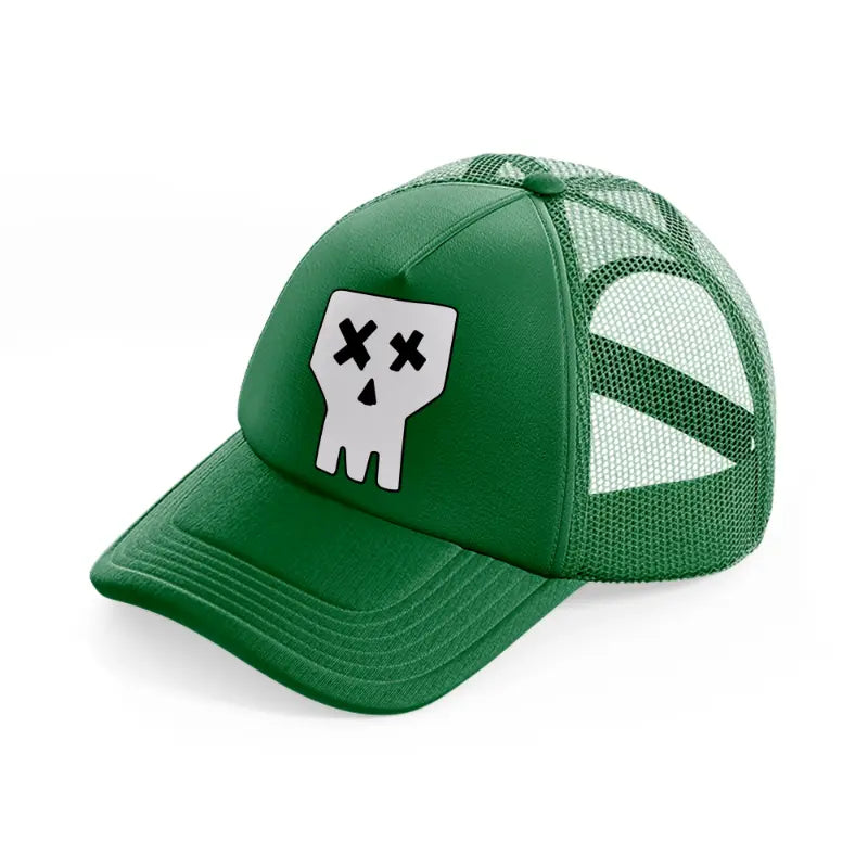 knock off skull-green-trucker-hat