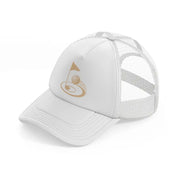 golf ball cartoon-white-trucker-hat