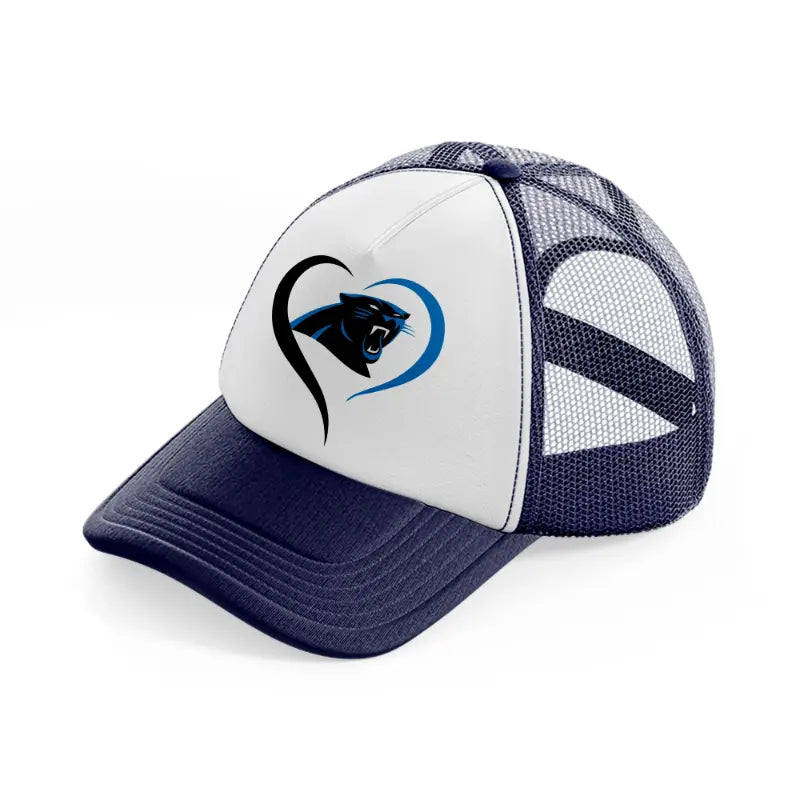 carolina panthers lover-navy-blue-and-white-trucker-hat