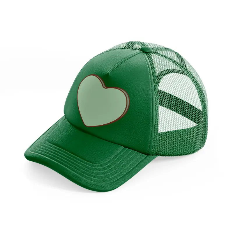 green heart green trucker hat