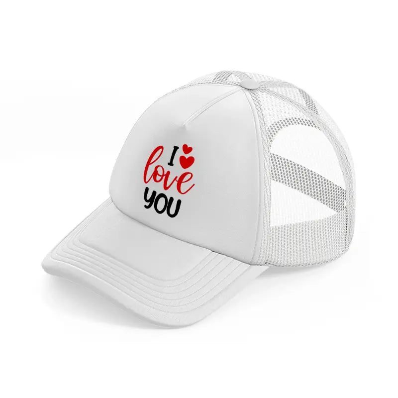 i love you hearts-white-trucker-hat