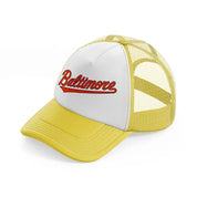 baltimore logo-yellow-trucker-hat