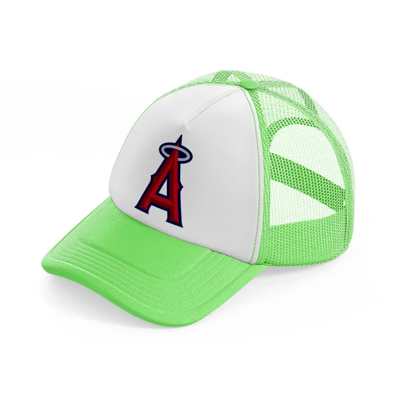 los angeles angels emblem-lime-green-trucker-hat