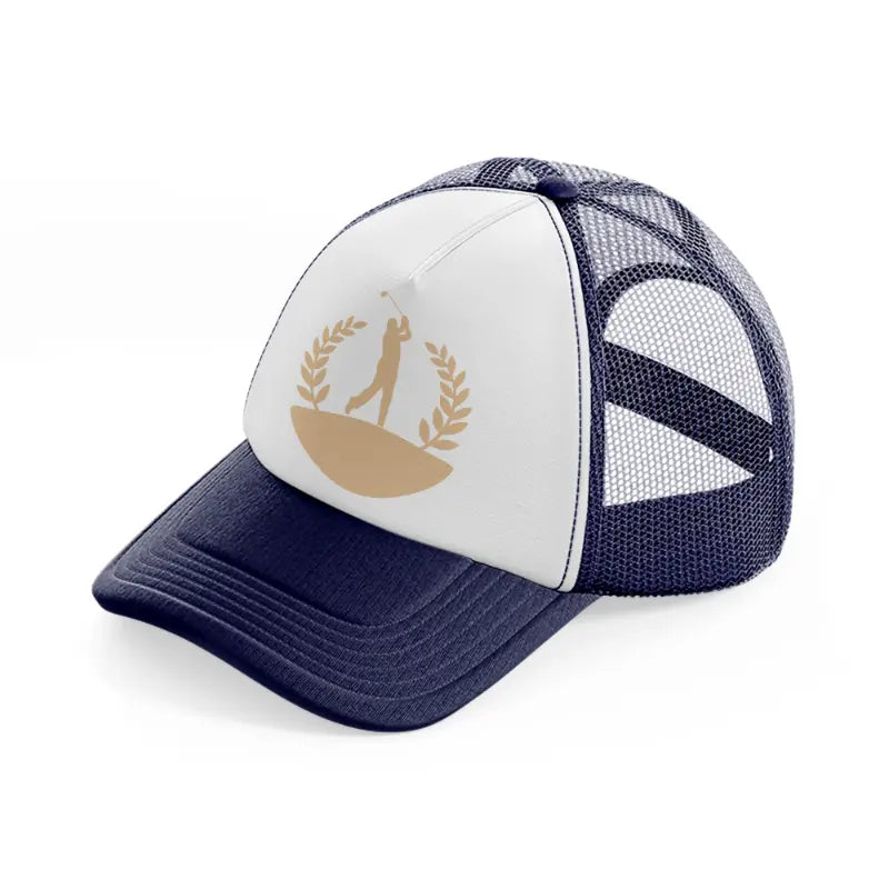 golf man navy blue and white trucker hat