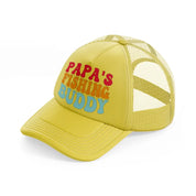 papa's fishing buddy-gold-trucker-hat