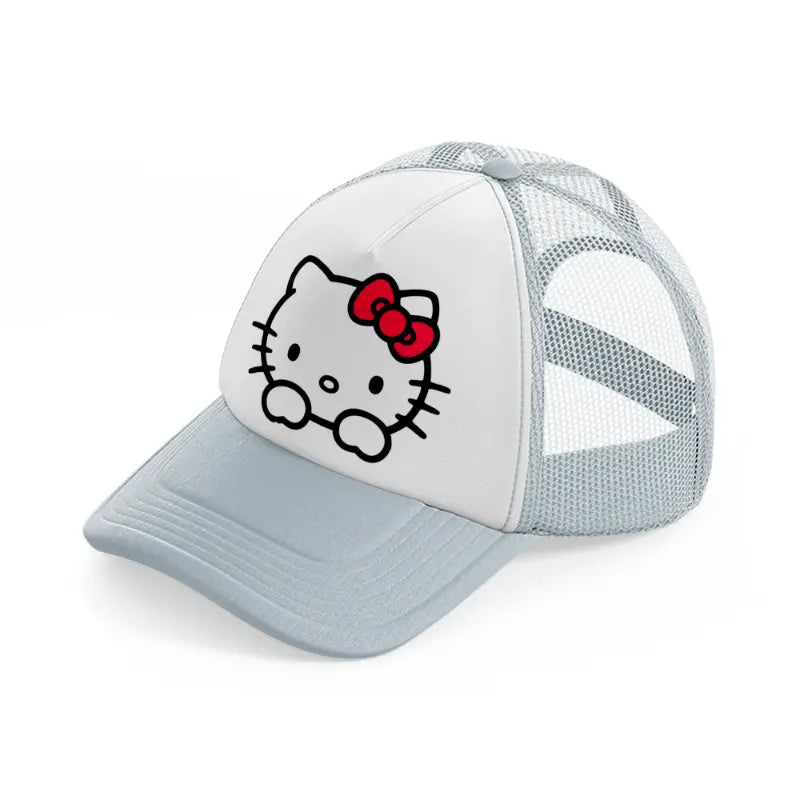 hello kitty basic-grey-trucker-hat
