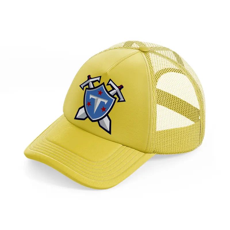 tennessee titans shield-gold-trucker-hat