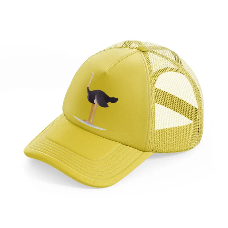 044-ostrich-gold-trucker-hat