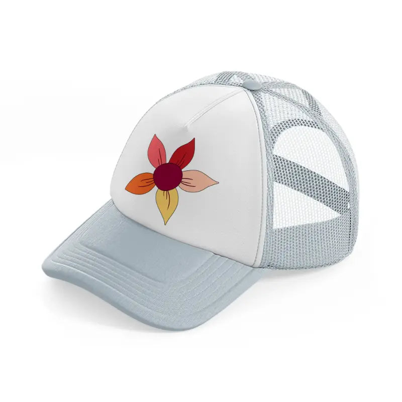 floral elements-37-grey-trucker-hat